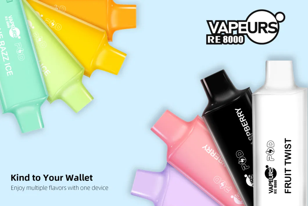 Wholesale I Disposable Vape 8000 Puffs Atomizer Pod E-Cigarette with 0/2/5% E-Juice Replaceable Vapes Box